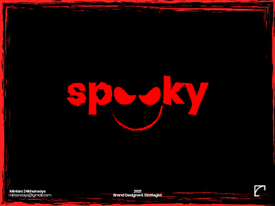 Spooky Wordmark creative design designer dribbble warmpup expression horror poster illustrator logo minimal poster minimalism movie poster poster design spooky weekly warm up wordmark