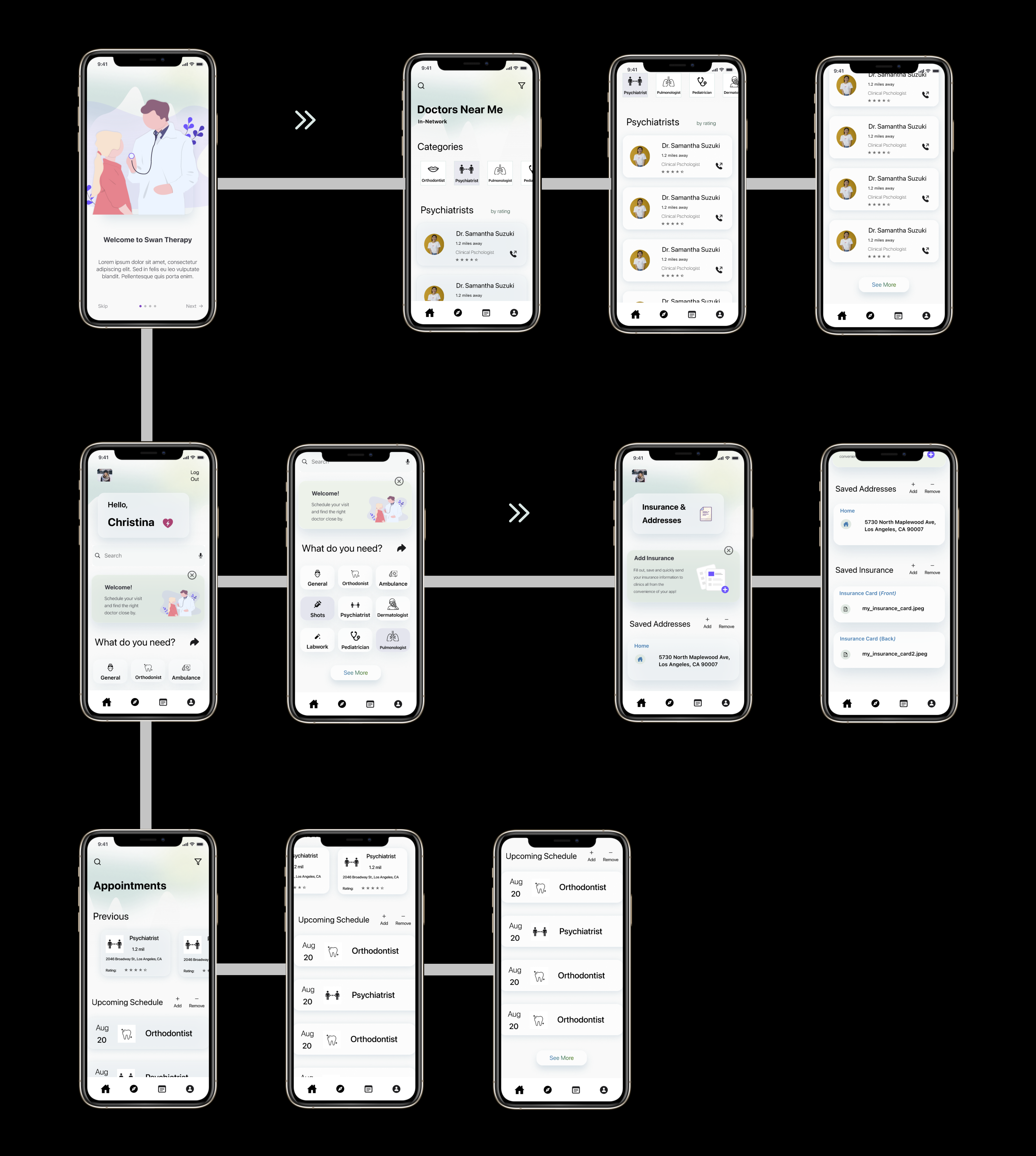 Example of Swan Therapy (Medical App) / Part 2