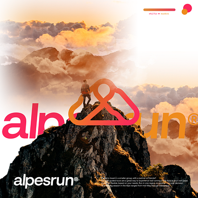 AlpesRun branding design gradient illustration logo logo design logodesign modern technology ui