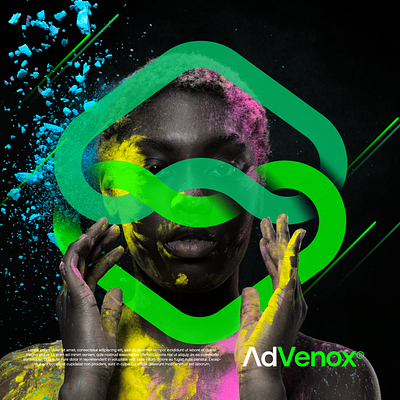 AdVenox branding design gradient illustration logo logo design logodesign modern technology ui
