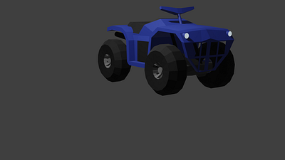 Low Poly 4-Wheeler 3d graphic design