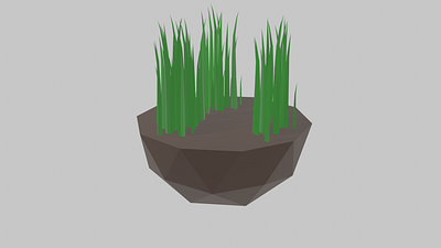 Low Poly Grass(My First Render) 3d graphic design