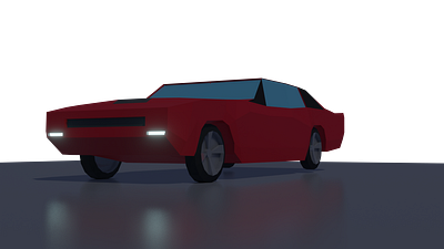 Low Poly Dodge Charger 3d graphic design