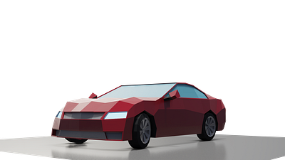 Low Poly Sports Car 3d graphic design