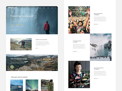 Redesign of Inspired of Iceland branding design ui ux design ui deisgn webdesign