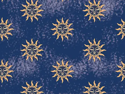 sun repeated pattern artwork cover design design fabric design fabric pattern facebook ad illustration kid pattern logo logodesign pattern