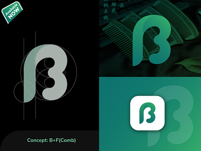 Comb Fashion Logo Modern B Lettermark 3d b letter brand logo branding brandmark cloth logo clothing logo comb branding comb fashion comb logo design f letter fashion fashion logo graphic design icon illustrator lettermark logo logo design