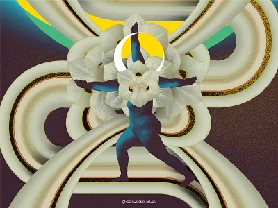 Grounding your warrior 🌱 brand flow flower gt guatemala icarosdie illustration loveistheanswer nft photoshop quantum yoga