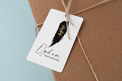 Ogham Irish Designs - packaging label