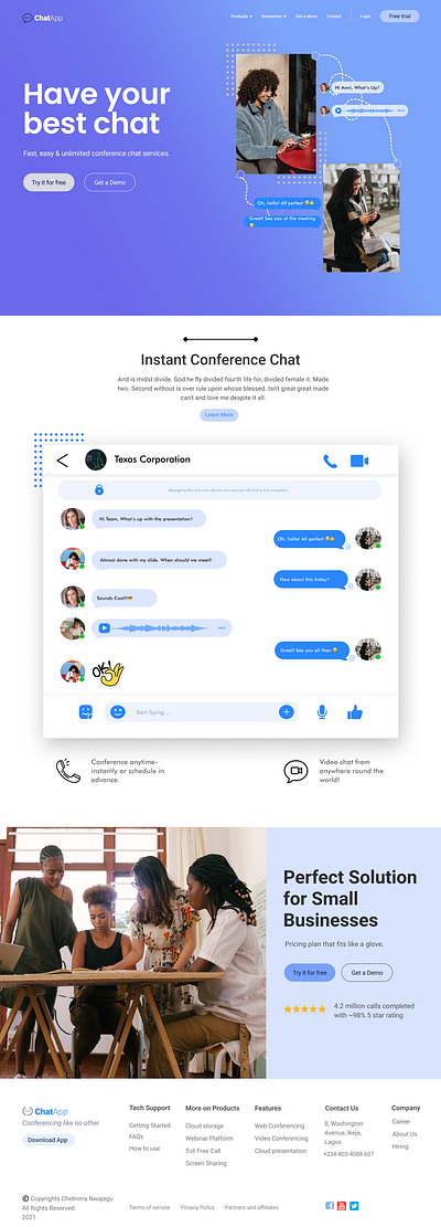 Chat App chatapp ui web design