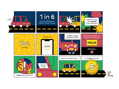 Carma Move Infographic app carma cars illustration money vector