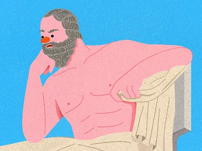 Socrates the Philosopher character design hong kong illustration illustrator philosopher socrates statue texture vector