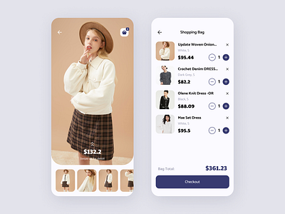 Big screen display - Clothing App app clothes clothing purple ui