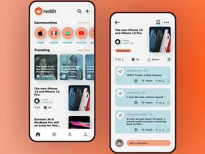 Reddit Redesign Concept app appdesign concept design reddit reddit redesign redditapp redesign ui uidesign uiux userinterface ux