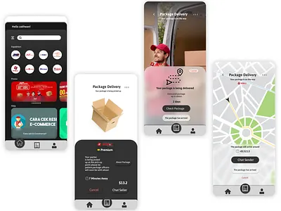 Package delivery designer graphic design ui ux