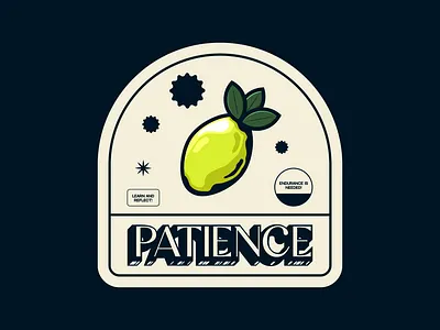 Patience badge design branding church church graphics easter illustration sermon series vector vector graphics vector illustration