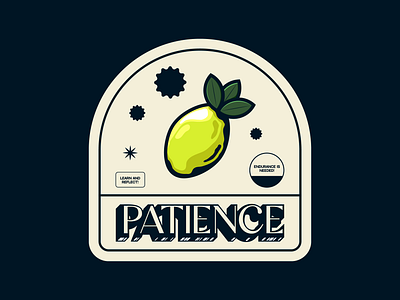 Patience badge design branding church church graphics easter illustration sermon series vector vector graphics vector illustration