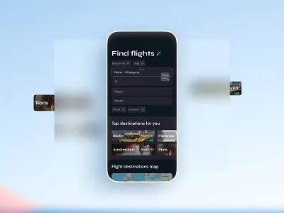 Flight search engine concept app cards engine flights glass mobile search ui uidesign ux