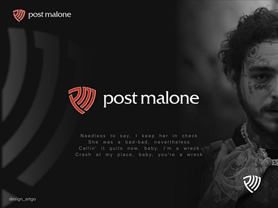 post malone best branding design flat illustration letter pm logo minimal monogram simple typography ui vector