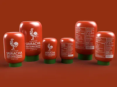 Huy Fong Sriracha Sauce bottle redesign branding design package redesign typography