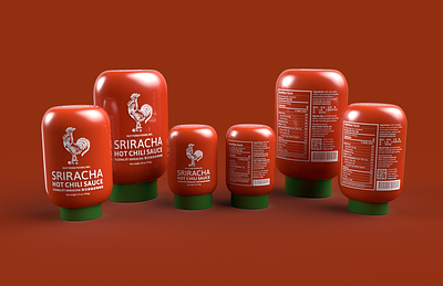 Huy Fong Sriracha Sauce bottle redesign branding design package redesign typography