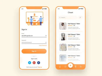 Sign In App design app design clean design log in mobile application sign in app