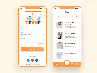 Sign In App design app design clean design log in mobile application sign in app