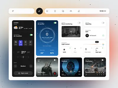 Smart home clean ui concept concept design design house management product design smart home