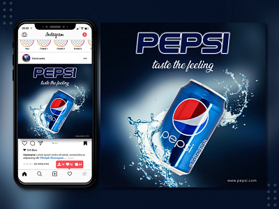 Social Media Design | Pepsi Ads | Banner ads banner branding coca cola design drink facebook ads facebook banner google ads graphic design instagram banner pepsi pepsi ads psd social media ads social media banner social media post design web banner