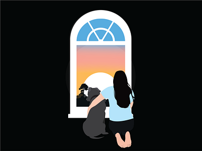 Sunsets with my best friend: by_drish design graphic design illustration vector