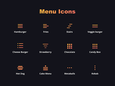 Menu Icons Design ☰ Minimal Set Hamburger Menu Icons animation burger logo dashboard design design figma hamburger hamburger icon hamburger menu hamburger menu icon icon illustration interaction landing page design menu menu design menu icon menus mobile app design ui web design