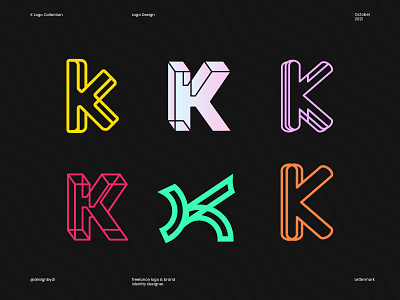 K logo collection - K lettermarks alphabet brand identity branding colors graphicdesign identity k k logo lettermark letters logo logo collection logofolio logos minimal modern logos monogram typography