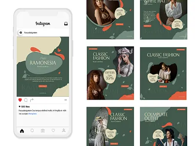 Ramonesia Instagram Post Template banners and ad clean design corporate discount facebook banner facebook post fashion fashion banner fashion post instagram instagram banner instagram post