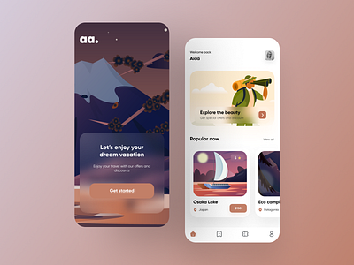 Travel Mobile App Design android app app design illustration ios ios app minimal mobile app design mobile desgn modern style new popular design post travel travel app travel app design travelling ui uiux ux