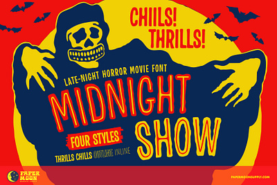 Midnight Show Typeface Design branding font graphic design halloween retro typeface typography vintage