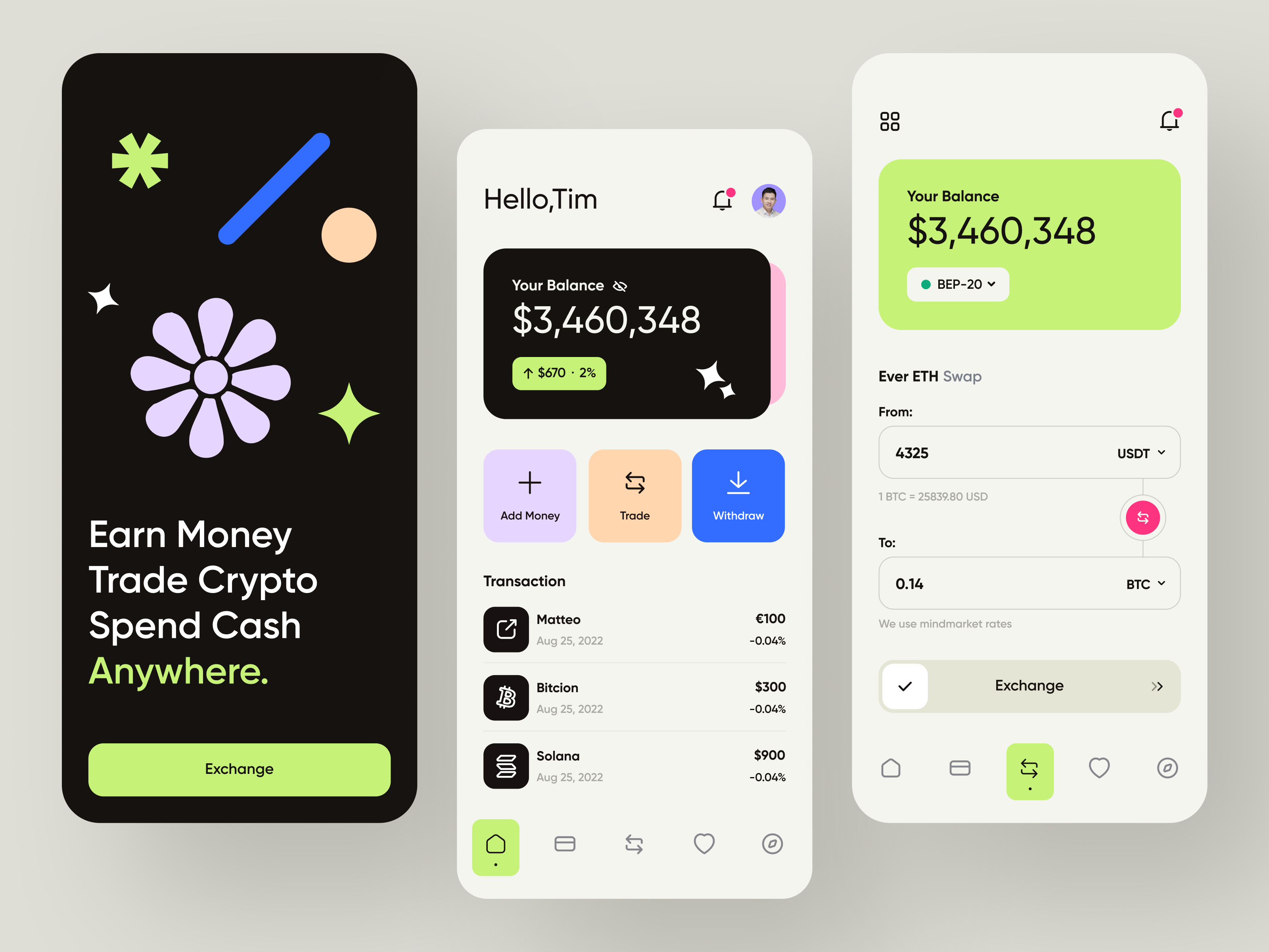 Example of Financial Wallet Mobile App