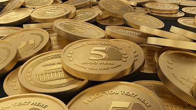 Gold and silver Coins Mockups 3d branding chip coins easy gold graphic design illustration logo mock up mockup money relistic silver