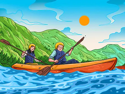 Toba Lake Wonderful Indonesia Illustration art batak boardgame culture design heritage illustration indonesia lake landscape nationalgeographic nature scene toba tourism traditional ui visitindonesia wonderful wonderland