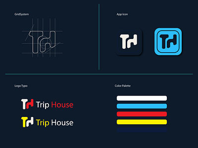 T + H logo mark | TH logo concept app brand brand identity brand identity design branding design graphic design icon logo logo concept logo design logo mark logomark logos logotype th logo