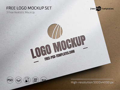 Free Logo Mockup Template Set branding design free psd freebie identity logo mock up mockup mockups template