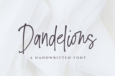 Dandelions Font branding design font design font for logos fonthandwriting handlattering illustration letteringfont logo modern font script lettering typography