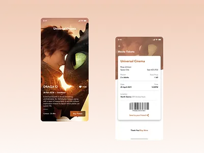 Book your Cinema app branding design ui ux