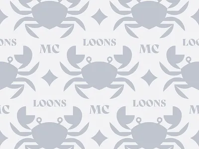 McLoons No. 5 animal branding crab food illustration lobster logo minimal ocean pattern restaurant sea