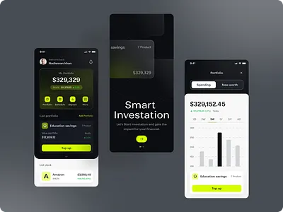 Smartin - investment mobile apps app bank banking design finance finance app finances financial financial app fintech investment mobile mobile app mobile app design mobile apps mobile design mobile ui ui ux