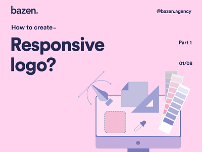 Design Tip - How to create responsive logo? bazen agency brand identity branding branding design daily ui daily ux design design principles design process design tip design tips graphic design illustration logo responsive responsive logo ui ui design uiux ux