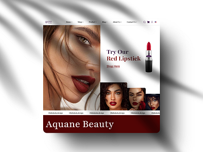 Aquane Beauty- Best Makeup Brand 3d animation branding graphic design logo motion graphics ui