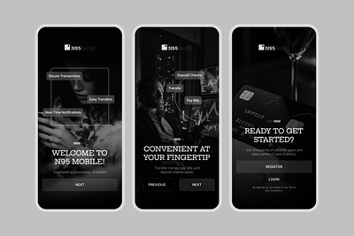 Mobile Banking Onboarding app banking branding design ui ux