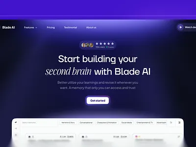 AI Agent hero section app branding concept design graphic design ui uidesign uiux