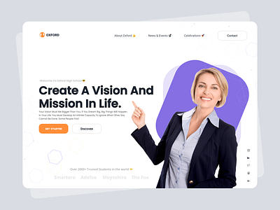 OXFORD - Landing Page 🚀 3d animation app art branding design designing dribbble graphic design icons illustration logo motion graphics popular product design trending typography ui ux vector