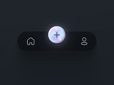 Blurred Animated Navbar for NFTs App animation blurred gradients mobile app navbar nft nfts ui